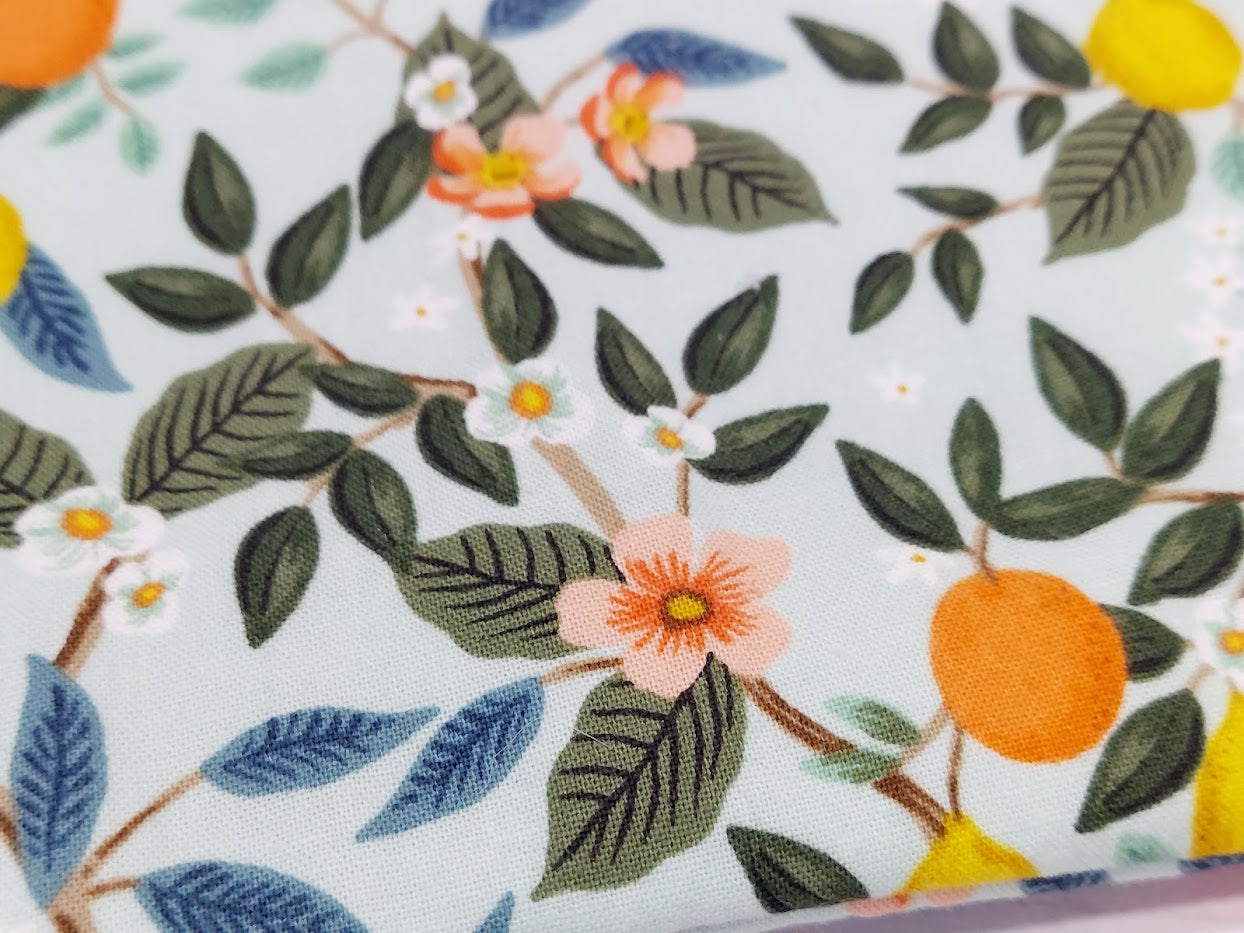 Rifle Paper Co Lemon Zipper Pouch with Wristlet Strap