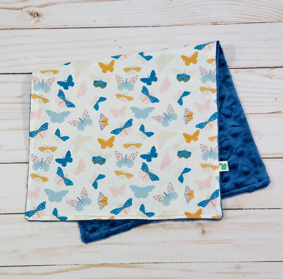 Dusty Blue Butterflies Baby Gift Set