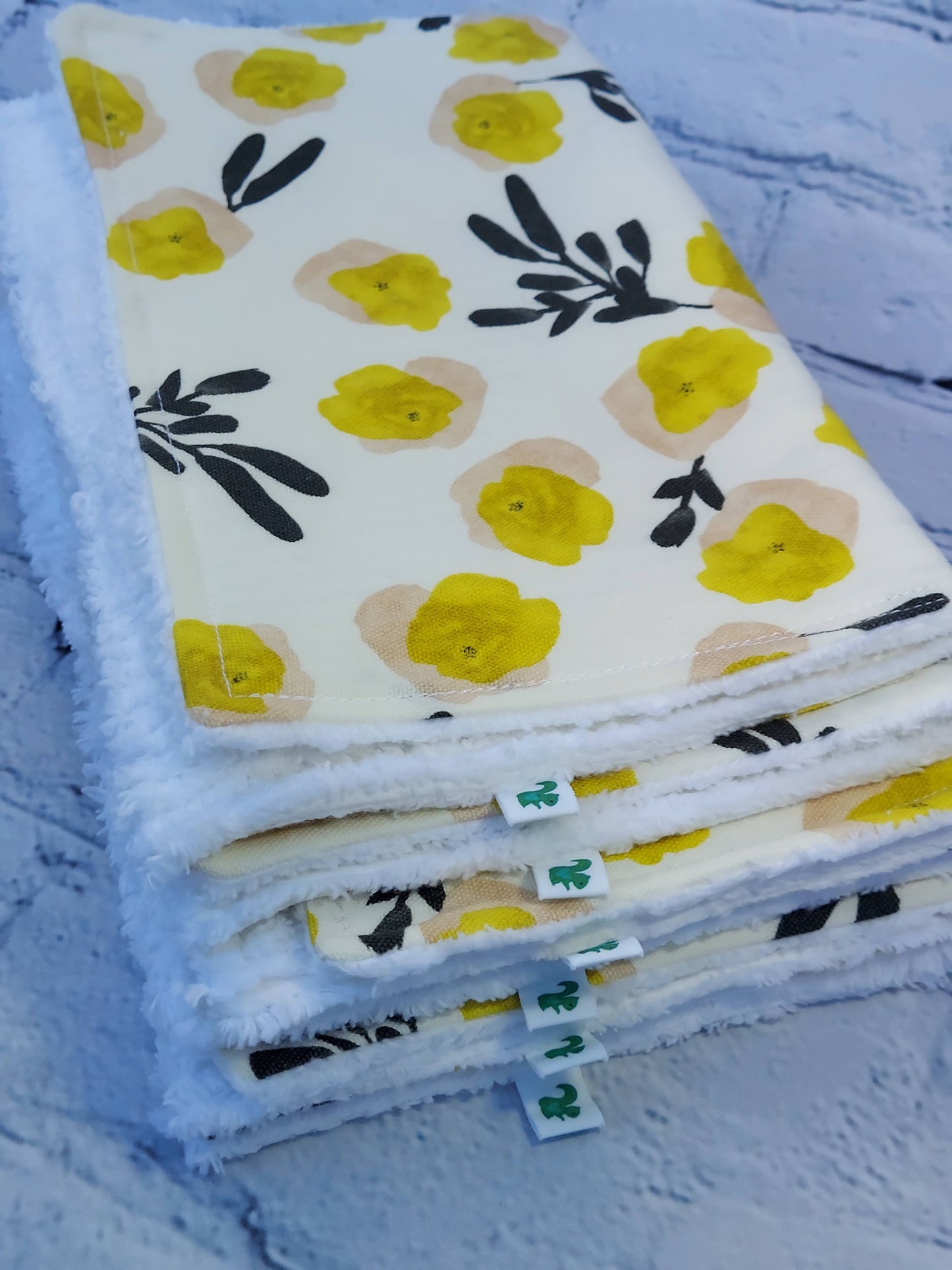 UnPaper Towels Set of 6 Yellow Flowers Print