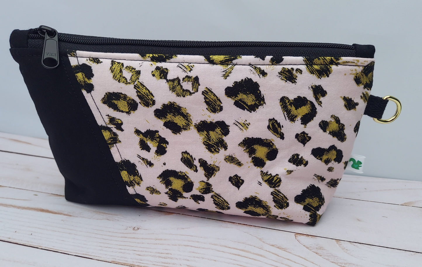 Pink & Gold Leopard Zipper Pouch