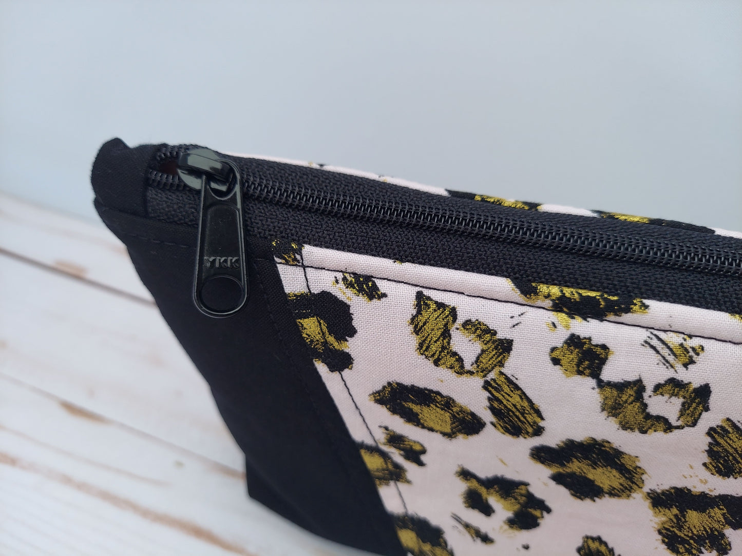 Pink & Gold Leopard Zipper Pouch